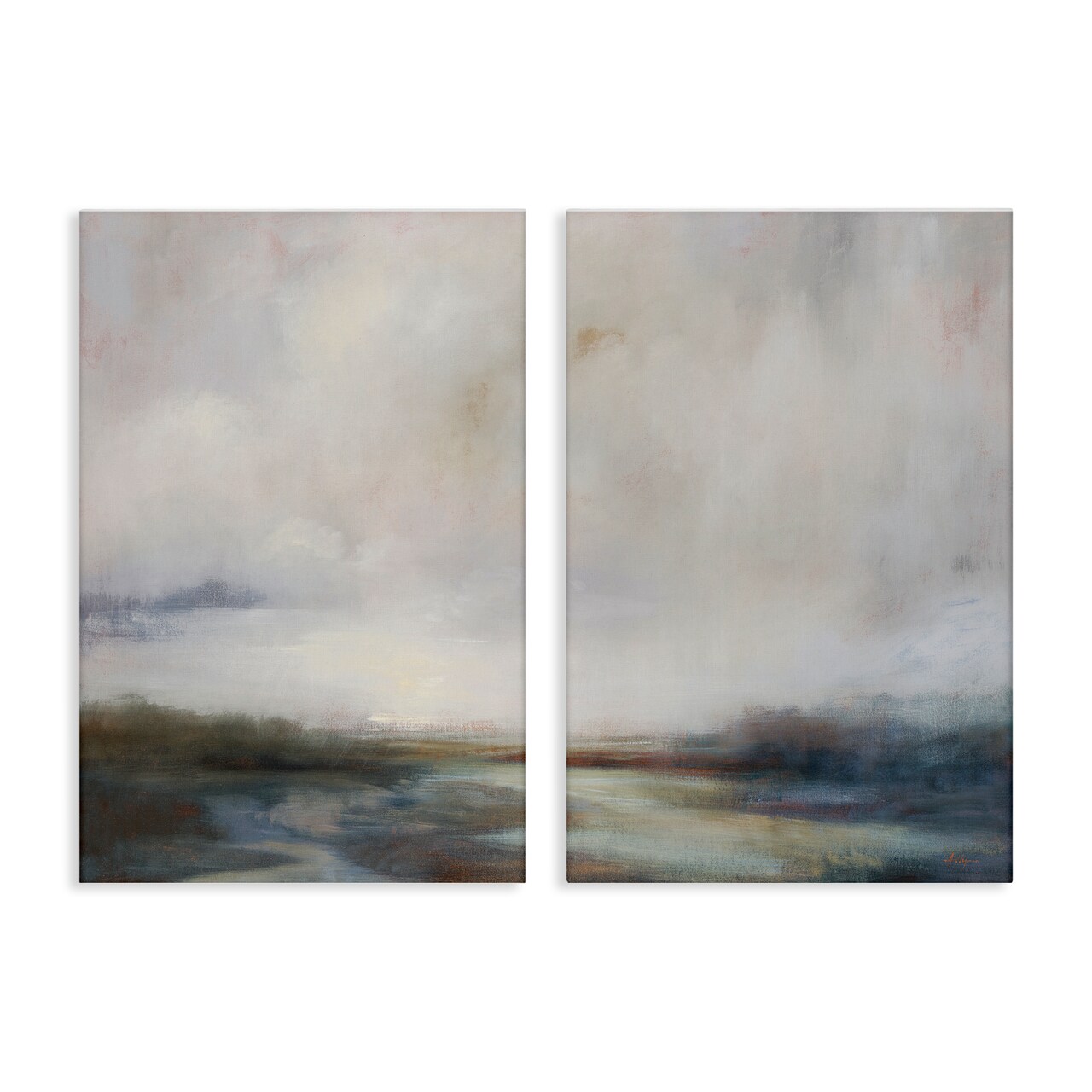 Stupell Industries Moody Clouds Landscape 2 pc Canvas Wall Art Set Design by Simon Addyman